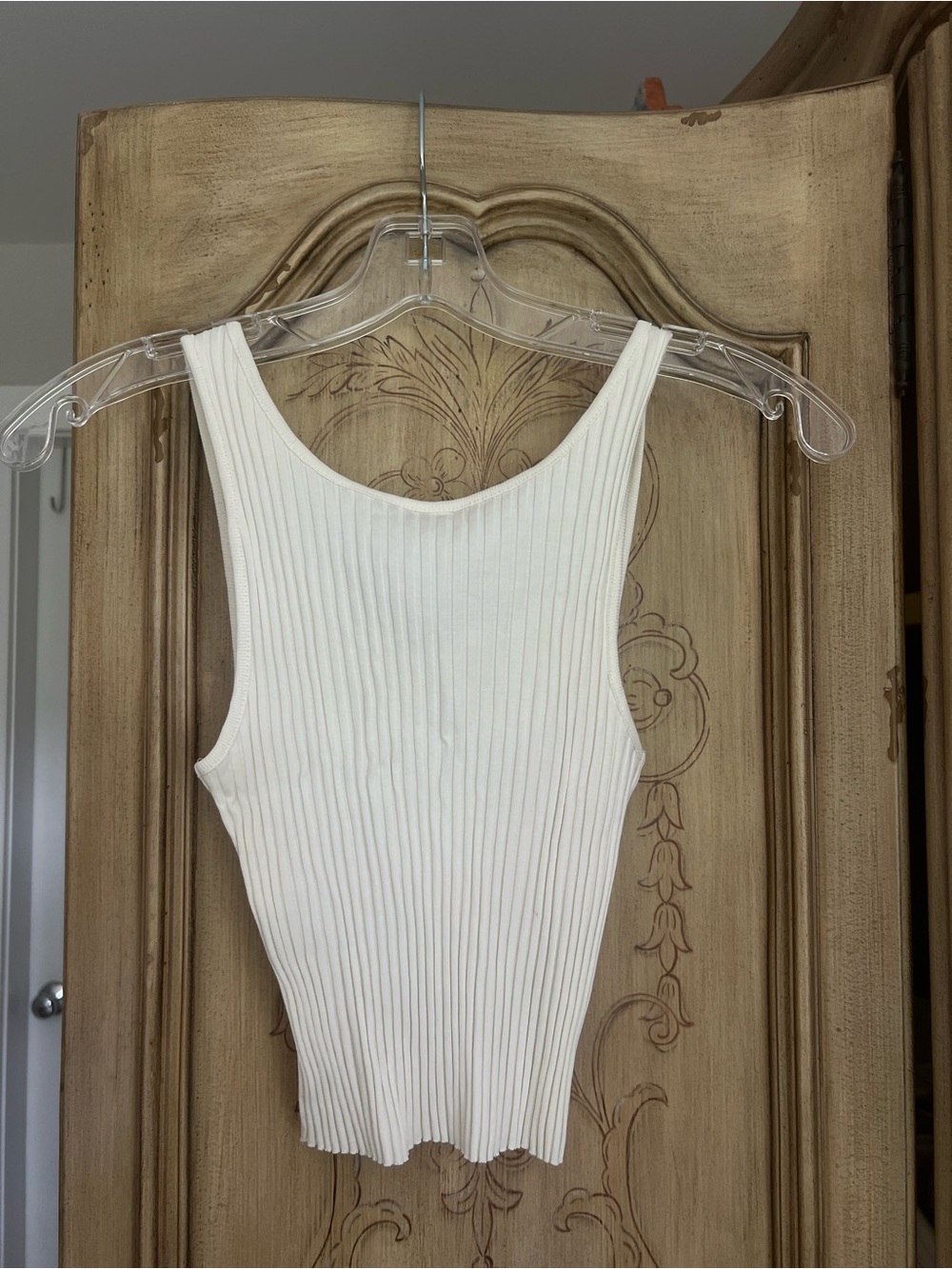 KOTN Ribbed Cream Tank Top - Picture 3 of 3